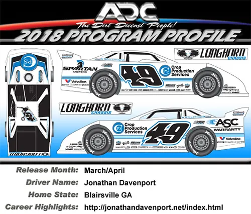 45176 adc dirt late model diecast detail