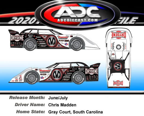 45176 adc dirt late model diecast driver