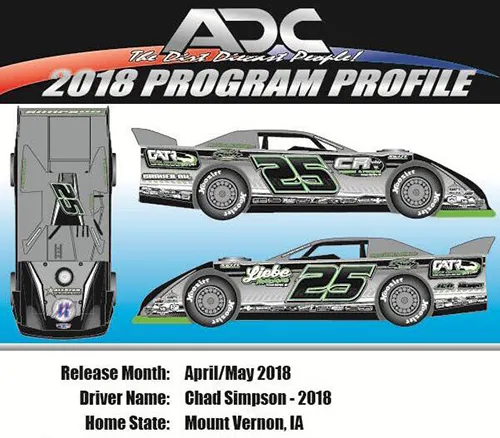 45176 adc dirt late model diecast material